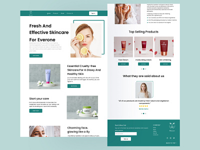 Skincare-Landing Page 2022 beaty beauty design ecommerce girl landing page design skin skincare ui uiux web website