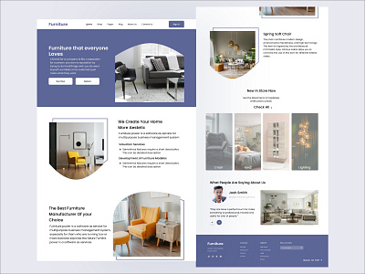 Furniture- Landing Page 2022 ecommerce homepage landing page design ui uiux web design website