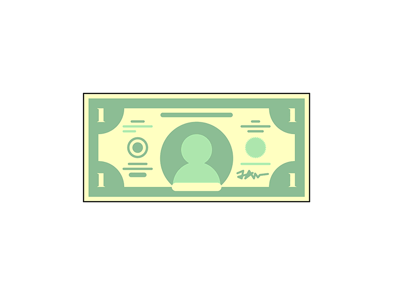 Money spin transition 3d animation banknote cinema4d dollars flat gif illustration lineart loop minimal money simple toon transition