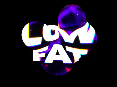 Low Fat 3d 3d animation abstract animation cinema 4d cinema4d kinetic kinetic type kinetictype liquid metaball octane octanerender orb refraction rotate spin type typography