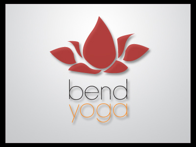 Bend Yoga Logo brand branding clean concept design identity illustration illustrator logo orange print red vector