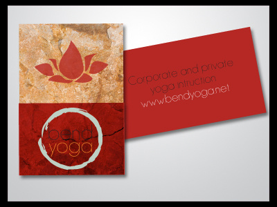 Bend Yoga Card branding business card client fitness illustration branding illustrator layout logo monochromatic organic portfolio process red texture vector yoga