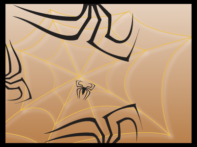 Spiderweb comic art digital art. illustration sketch