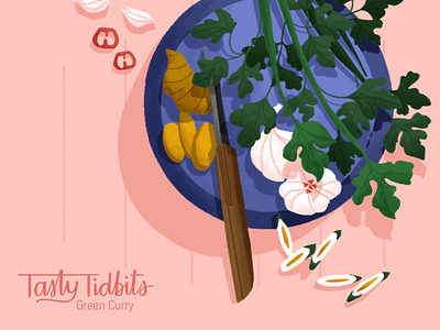 Tasty Tidbits brushes illustration instagram post photoshop recipe thai food