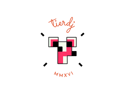 Tierdj MMXVI branding cute deer geometry illustration logo naïve tiny type
