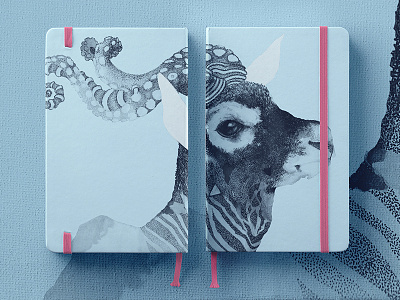 OctoBuck Antilope antilope buck canvas diary illustration ink notebooks octopus paper print stationery