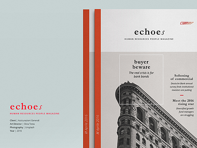 Echoes | Human Resources People Magazine blackwhite editorial graphic design magazine print typography