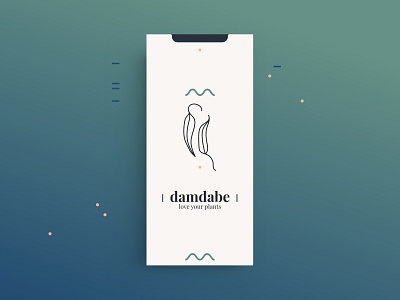 damdabe • love your plants app branding clean design design app green identity illustration invision invision studio lettering plant typography ui ux vector web