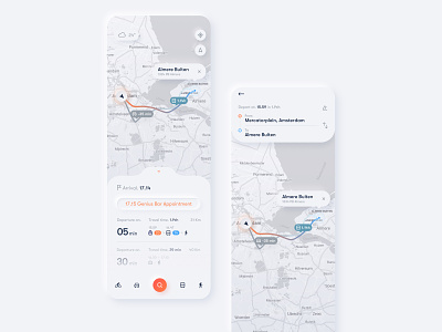 Trip Planner App app design interaction design journey map map neumorphic neumorphism softui travel app trip planner ui ux