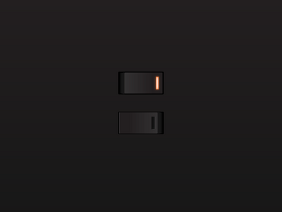 Power Switches dark graphic styles illustrator skeuomorphic switch toggle