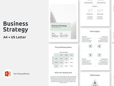 Vertical Business Strategy Presentation Template