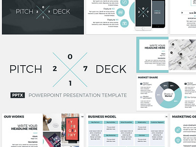 Pitch Deck Presentation Template business design keynote marketing pitch pitchdeck powerpoint premium project proposal report service template