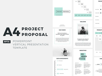 A4 Project Proposal Presentation Template a4 a4 size business company corporate design keynote management tool marketing office pitchdeck plan powerpoint print profile project proposal report service template