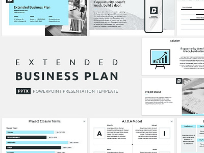 Extended Business Plan Presentation Template business company corporate design keynote management management tool marketing office pitch pitchdeck plan powerpoint presentation project proposal report service strategy template