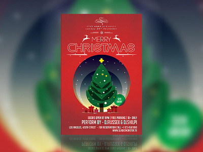 Minimal Christmas Flyer christmas flyer croovs flyer design kanon night club flyer psd template xmas