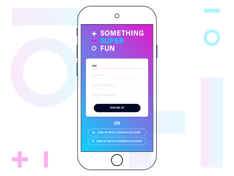 Daily UI Challenge 001 - Sign Up user interface design user interface 001 daily challange daily ui challange sign up screen sign me up mobile ui sign up page sign up form sign up daily ui daily ui 001 dailyui dailyui 001