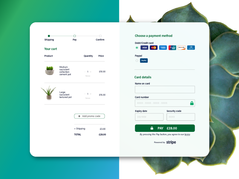 Daily UI Challenge 002 - Credit Card Checkout user interface credit card payment credit card checkout credit card checkout process process checkout page pay payment gateway credit card form checkout desktop tablet daily ui challenge dailyui 002 daily ui 002 daily ui dailyui daily challenge 002