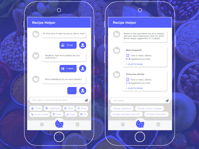 Daily UI Challenge 013 - Direct Messaging messages ui user interface recipe app recipe recipes chatbox messaging chat chatbot helper direct messaging daily challenge dailychallenge daily ui 013 dailyui013 daily ui dailyui 13 013