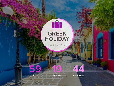 Daily UI Challenge 014 - Countdown Timer 014 14 count countdown daily ui daily ui 014 daily ui challenge dailyui dailyui014 dailyuichallenge greek holiday interface interface design timer ui
