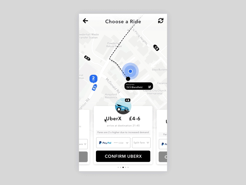 Uber Redesign cards cards ui choose interaction interaction design interface interface design map redesign select ui ui design uiuxdesign user experience user interaction user interface ux ux design
