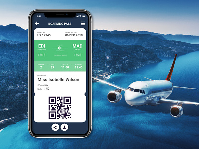 Daily UI Challenge 024 - Boarding Pass 024 24 boarding pass daily challenge daily ui daily ui 024 daily ui challenge dailychallenge dailyui dailyui024 dailyuichallenge download flight interface mobile mobile ui pass ui ux ui design ux