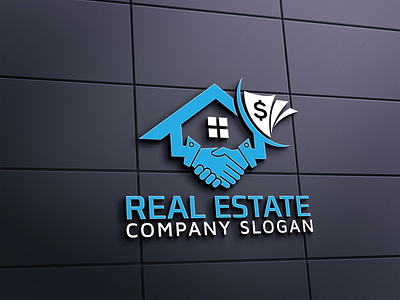 Cash Real Estate Logo, Property, Mortgage, Handshake Home Logo