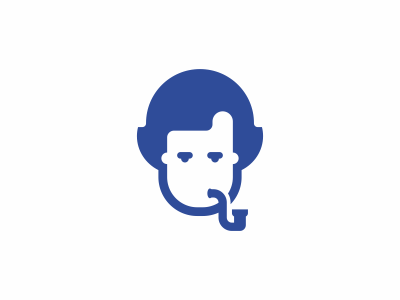 Sherlock blue branding detective icon logo pipe sherlock