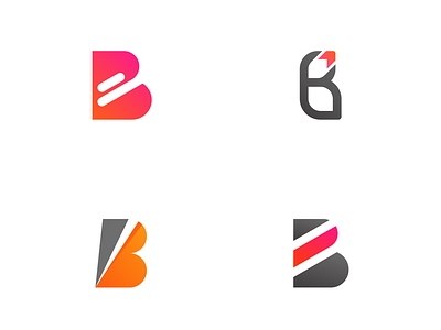 B mark design b letter branding icon launch logo tech