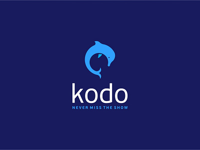 Kodo blue circle dolphin logo show