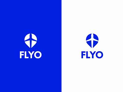 Flyo airplane fly logo pin travel travelling