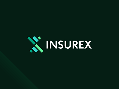 Insurex bank charts fintech insurance insurance app insurex logo mark technology x
