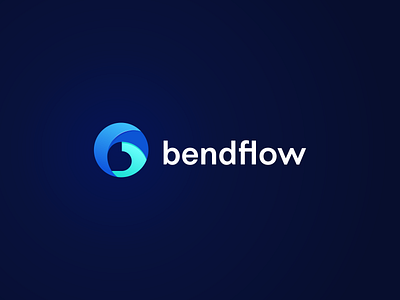 bandflow b blue icon logo logo design logotype spira tech technology