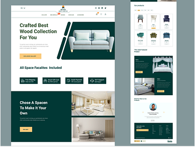 Furniture e-commerce website branding design ecommers graphic design illustration productdesgin ui ux web website website design