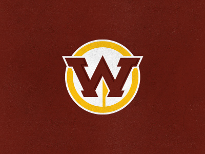 Washington Warriors dc football hogs logo monogram native american nfl rebrand redskins redtails skins spear sports w warriors washington