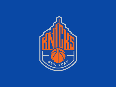 New York Knicks basketball buildings city knicks logo manhattan nba new york nyc nyk rebrand skyline sports