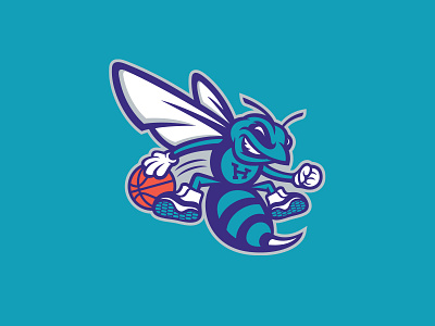 Charlotte Hornets basketball bee buzz charlotte honey honeycomb hornet hornets league logo mascot nba rebrand redesign stinger