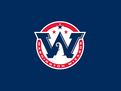 Washington Wizards basketball dc design font logo monogram nba rebrand roundel stars type typography w washington dc wasington wizard wizards