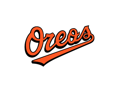 Baltimore Oreos baltimore baseball brand branding classic cookies custom type fun mlb oreo oreos oriole orioles rebrand redesign script sports type typography vintage