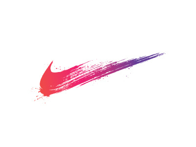 Nike Swoosh brush drawing handlettering just do it logo marker nike paint pen swoosh