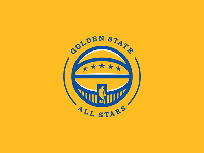 Golden State All-Stars basketball branding bridge golden state logo nba san francisco sports super team warriors