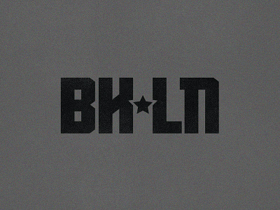 BKLN brooklyn city design letter new york ny nyc street type wordmark