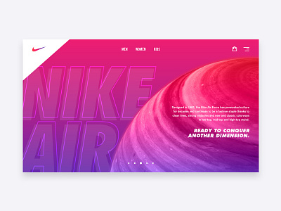 Nike Air Force Virgo – Background afv design galaxy gradient interface microsite mobile nike shoes sneakers space swoosh ui ux website