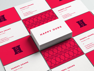 Happy Ours brand businesscard design happyhour logo logodesign logogrid logomark monogram packagedesign packaging pattern wine winelabel