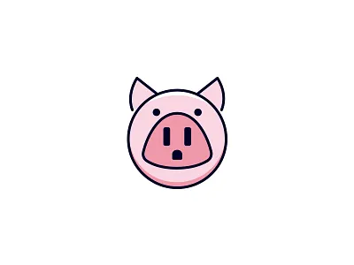 Pig + Outlet clever designlogo electricity farm farmanimal farmhouse nose outlet pig piglet pignose pink plug power poweroutlet simple smart