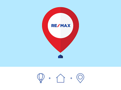 RE/MAX balloon designlogo directions graphicdesign grid home hotairballoon house location logo logodaily logomark logonew logoroom logoze map pin realestate rebrand remax