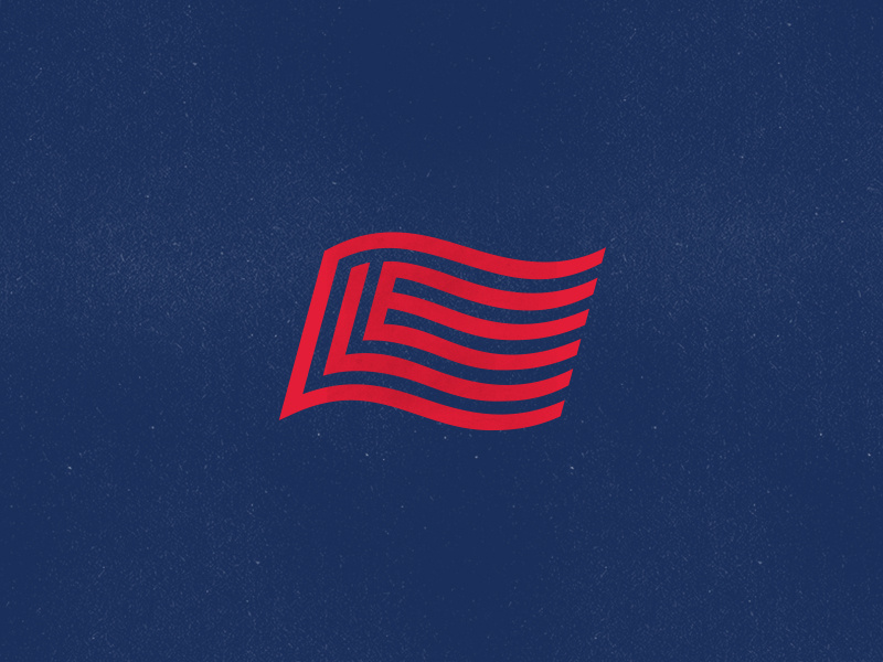 CLE Flag stripes pride wave icon typography letters flag design logo type monogram cavs indians browns theland ohio cleveland cle