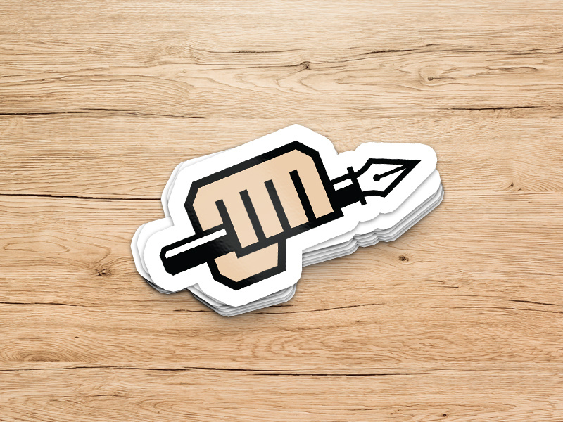 Pen Tool Sticker stickers sticker pencil creative adobe logos handdrawn process sketch illustrator pentool pen vector drawing art hands hand