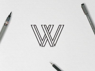 W Monogram alphabet handwritten lettering logo logomark logoprocess marker monogram monograms symbol type type design typography w