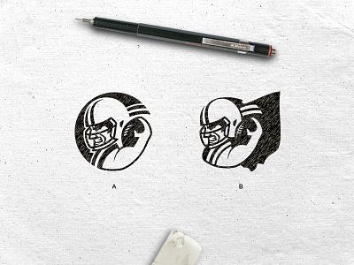 Football Player anniversary athlete canton face fierce football football player hall of fame helmet league nfl ohio ohio state power roundel shading sketch sports state