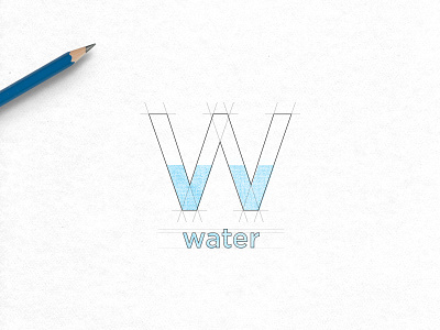 Water alphabet clear clever drawing empty fill filled glass letter letters liquid monogram monograms san serif sketch sketchbook w water wet